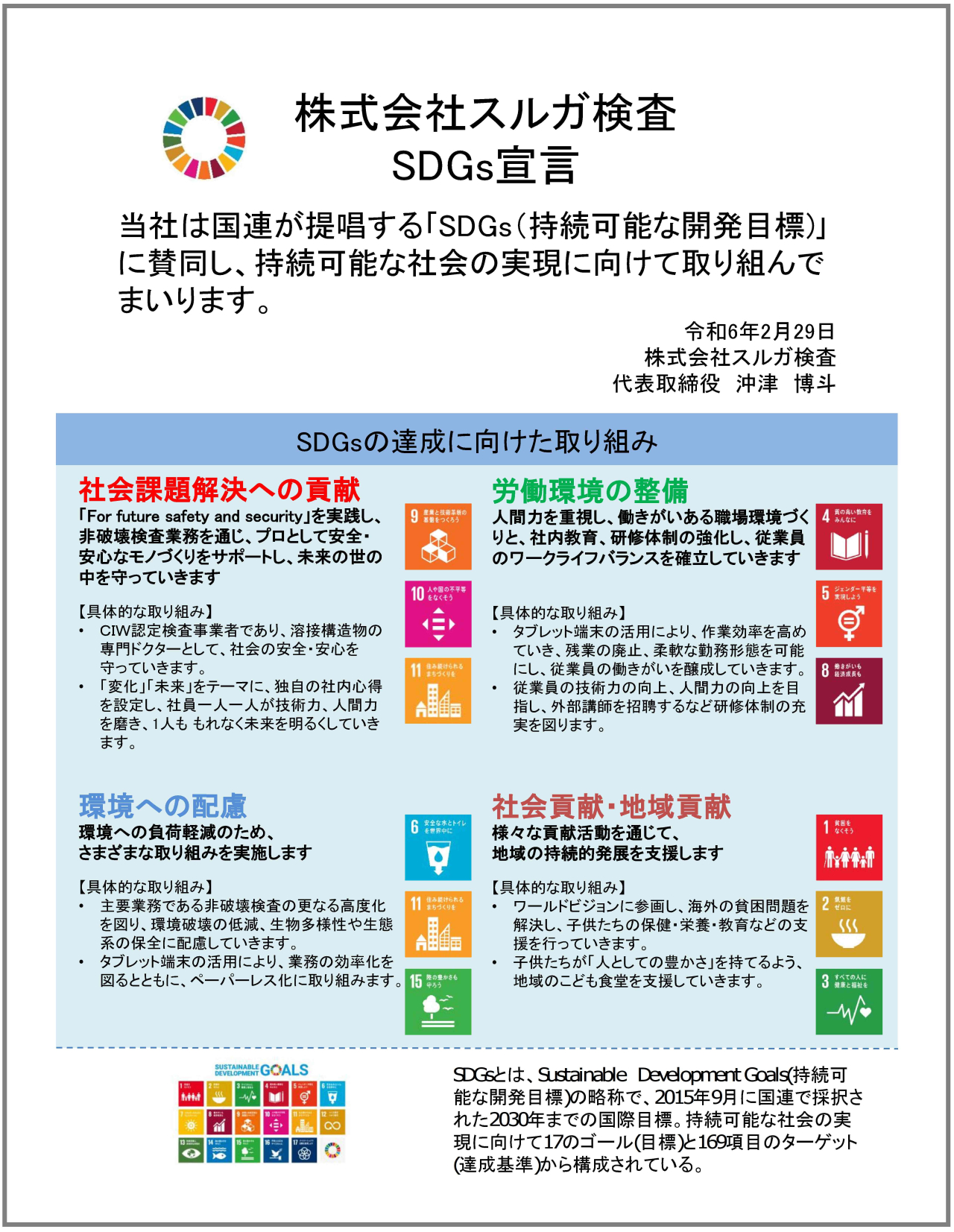 宣言 ㈱スルガ検査